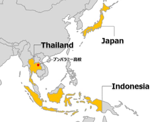 タイ・インドネシア奨学事業マップ