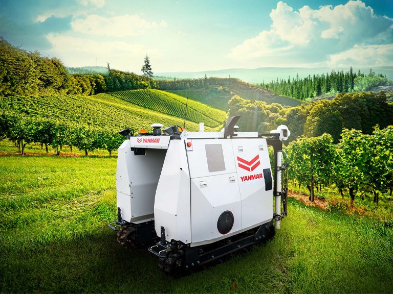 Yanmar Delivers YV01 Smart Spraying Robot to France