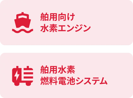 舶用向け水素エンジン　舶用水素燃料電池システム
