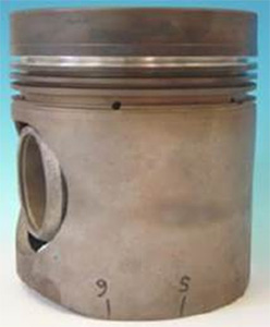 A reconditioned piston