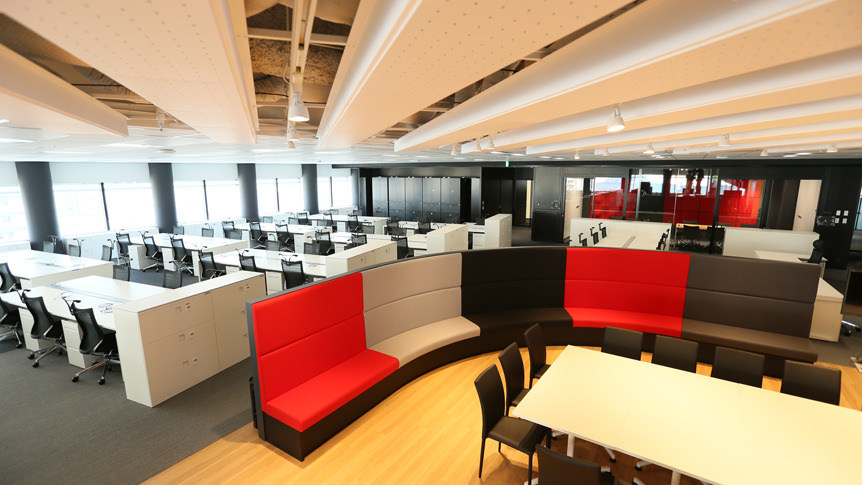 Enlarged office space for improved operation and employee communication