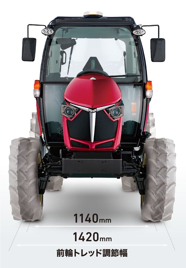 前輪トレッド調整幅 1145mm-1420mm