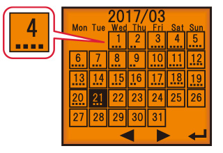 液晶モニター表示例のイラスト