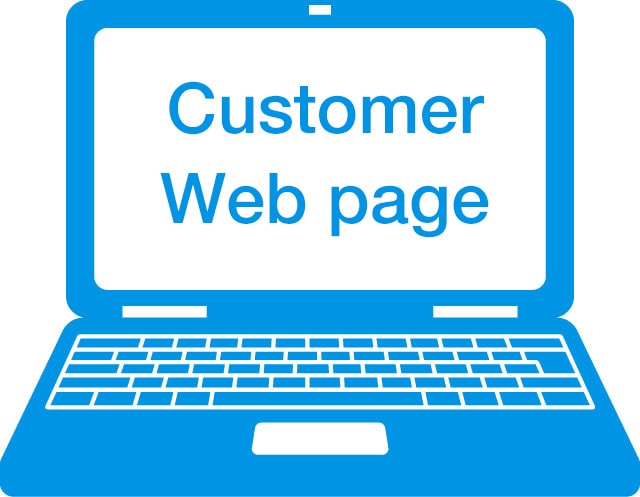 Customer Web page
