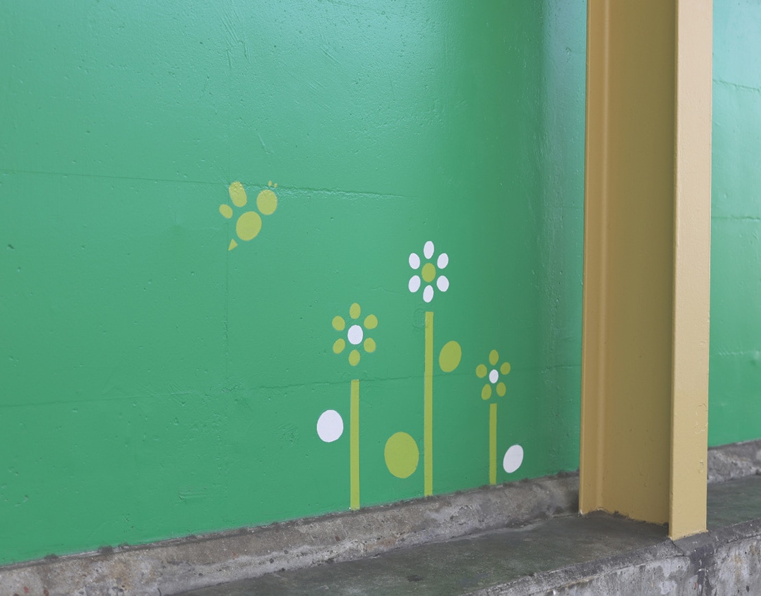 Painting with a plant motif