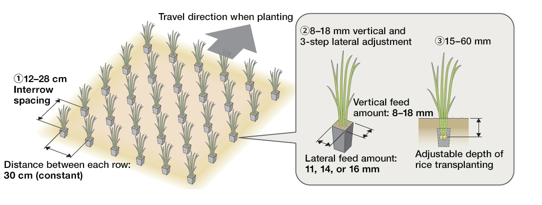 Image explaining how to adjust planting to suit the field