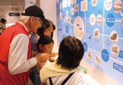 ヤンマースタッフに尋ねる子どもたち