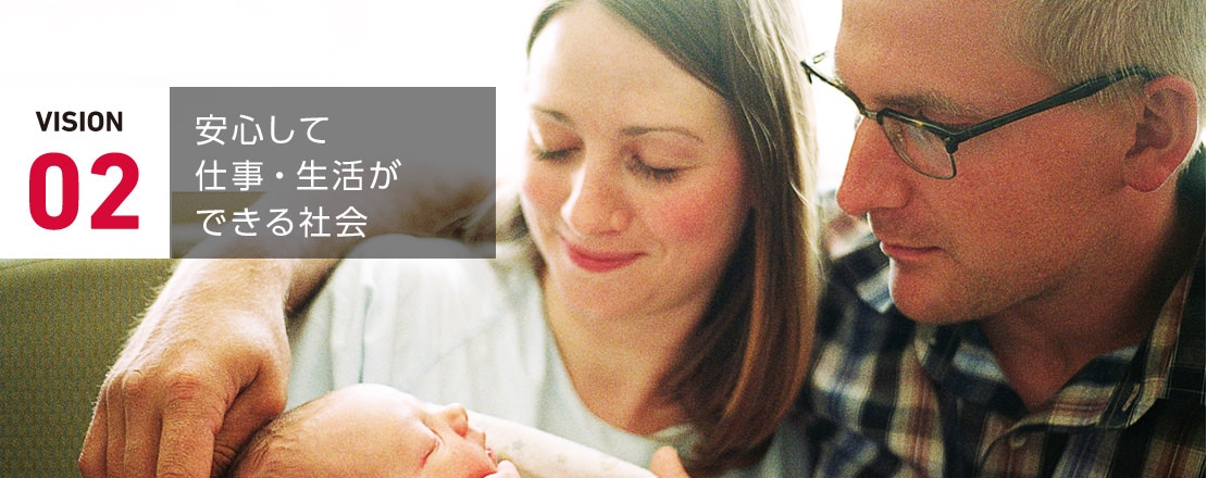 VISION 02 安心して仕事・生活ができる社会