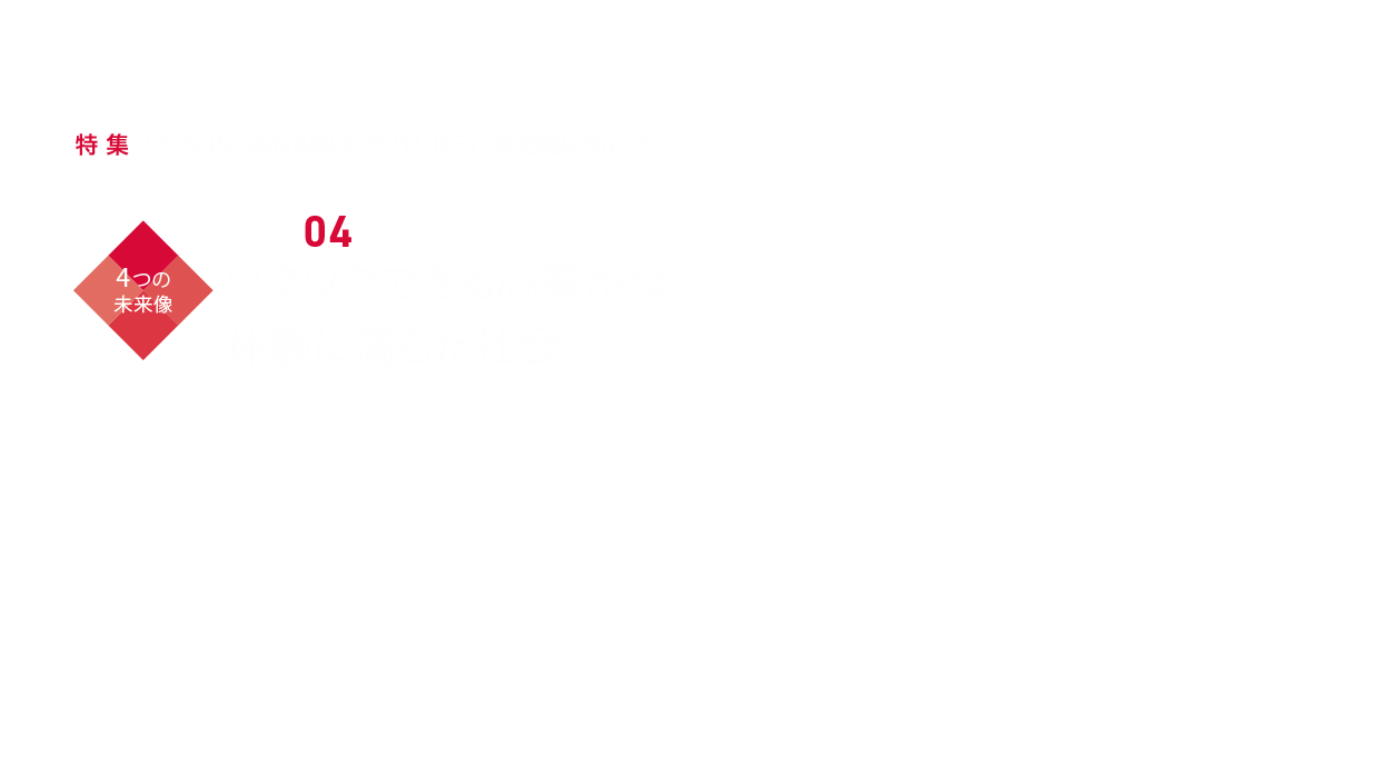 VISION04 ワクワクできる心豊かな体験に満ちた社会