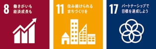 SDGs8、11、17