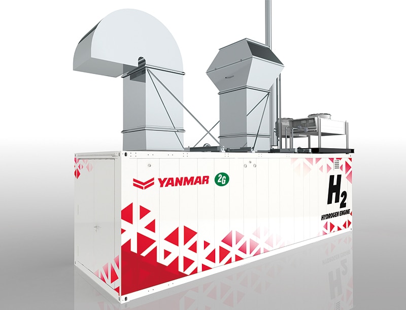 2G社製水素エンジン搭載のコージェネレーションシステムイメージ（CG）