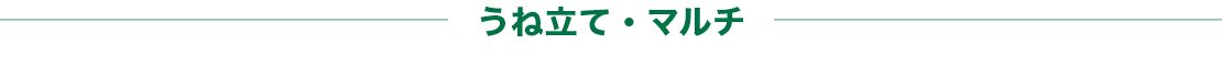 うね立て・マルチ