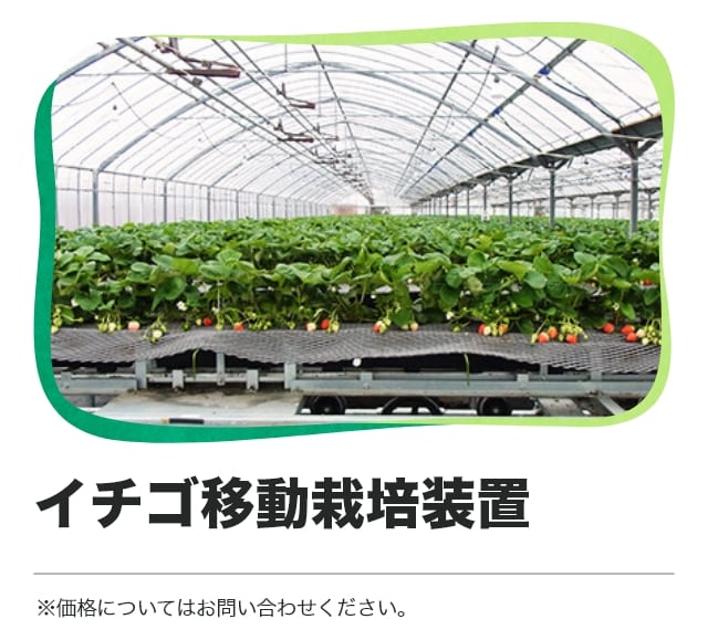 イチゴ移動栽培装置 ※価格についてはお問い合わせください。