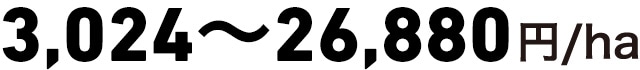 4,000～22,752円/ha