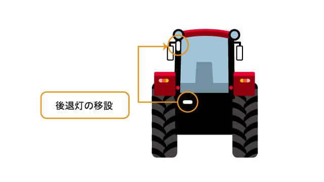 後退灯の移設例
