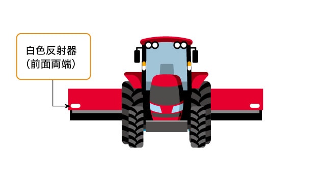 白色反射器（前面両端）表示例