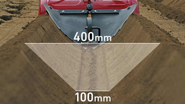 溝底幅100mm×溝上幅400mm