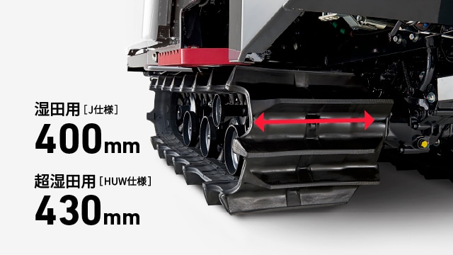 YH217A・YH220A・YH320A、湿田用クローラ