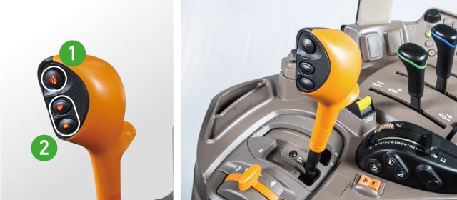 1～2の番号が振られたレバー写真。詳細は以下