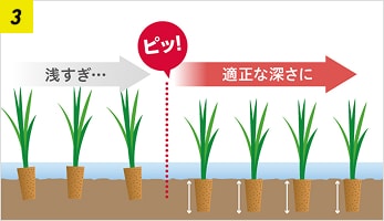 植深さ調整