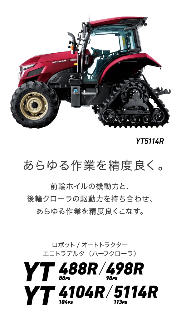 エコトラデルタ｜ロボット/オートトラクター YT488R・YT498R・YT4104R
