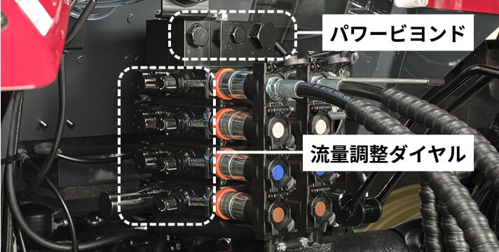 ⑧ ワンタッチカプラー付きサブコントロールバルブ（4連標準装備）