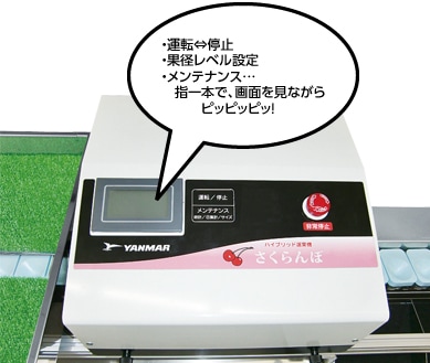 指1本で、画面を見ながらピッピッピッ