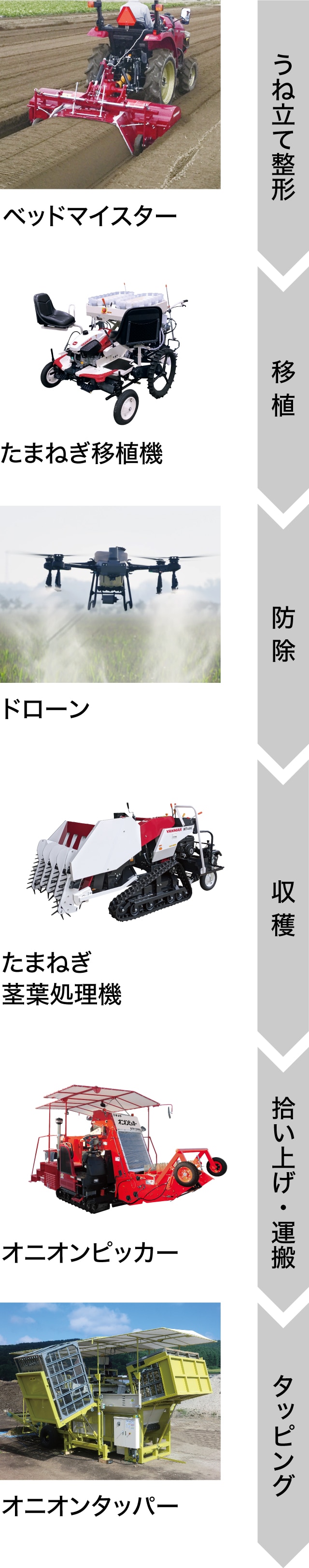 機械化一貫体系｜慣行たまねぎ苗移植機PH2,Aシリーズ｜野菜機器 - 野菜 