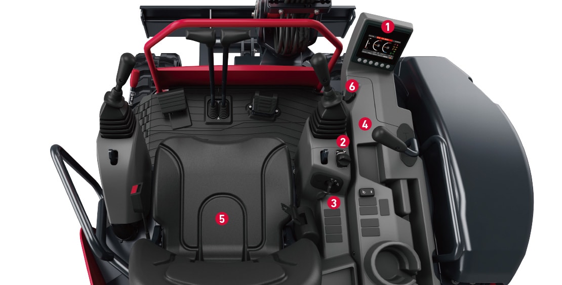 シート回りを上から見た写真