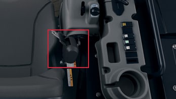 電子キーの位置を示した写真