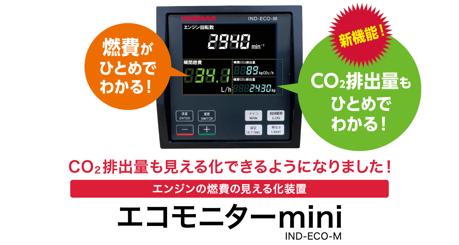 エンジンの燃費を見える化!ECO運転をサポートします エコモニターmini IND-ECO-M