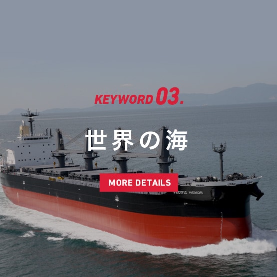 KEYWORD03. 世界の海 世界の海上物流や人々の生活を支えるヤンマー