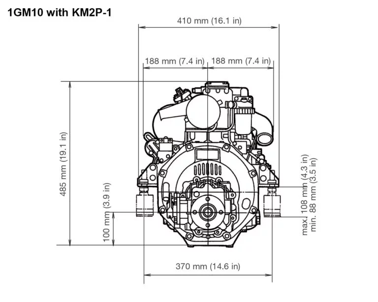 1GM10 with KM2P-1 rear drawing