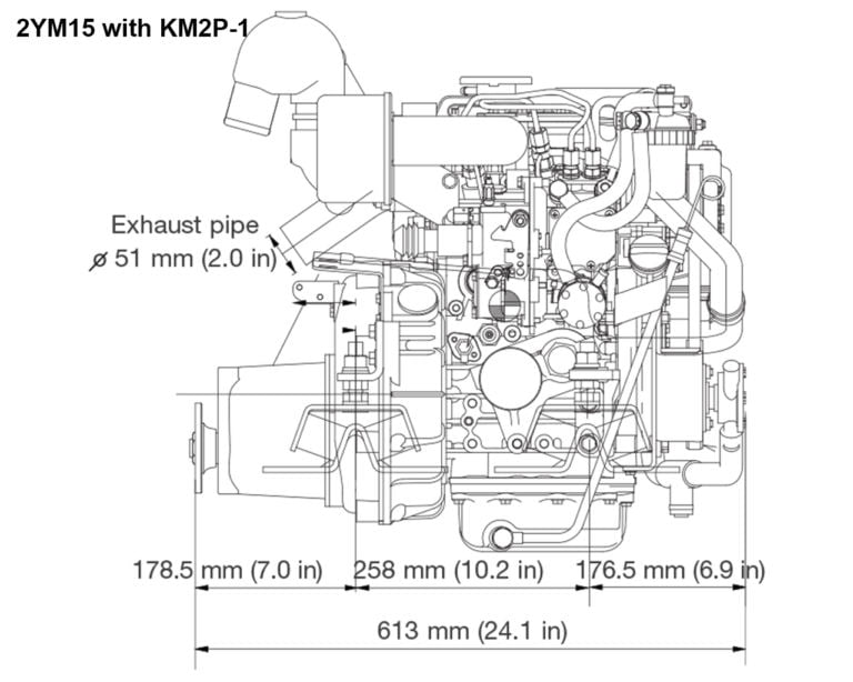 2YM15 with KM2P-1 side drawing