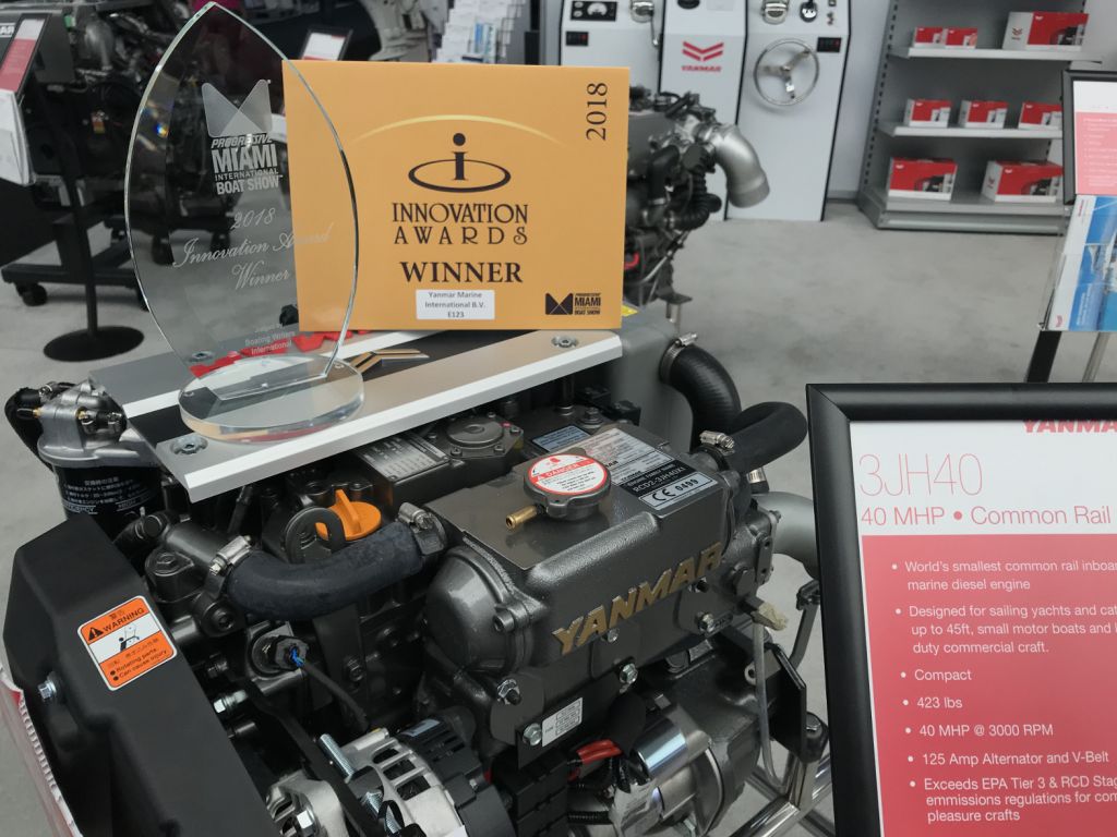 YANMAR 3JH40 Inboard Engine Wins Innovation Award - YANMAR Marine ...