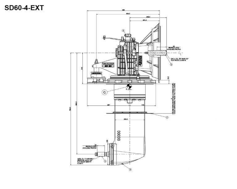 SD60-4 EXT side drawing