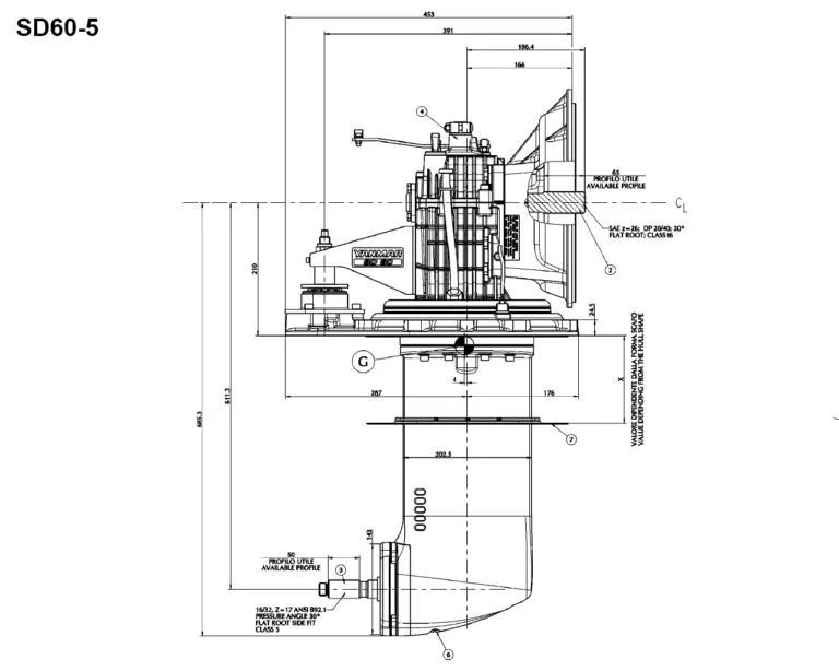 SD60-5 side drawing