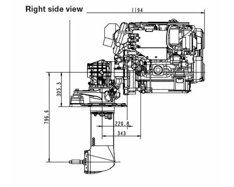 SD 15 Right Side drawing