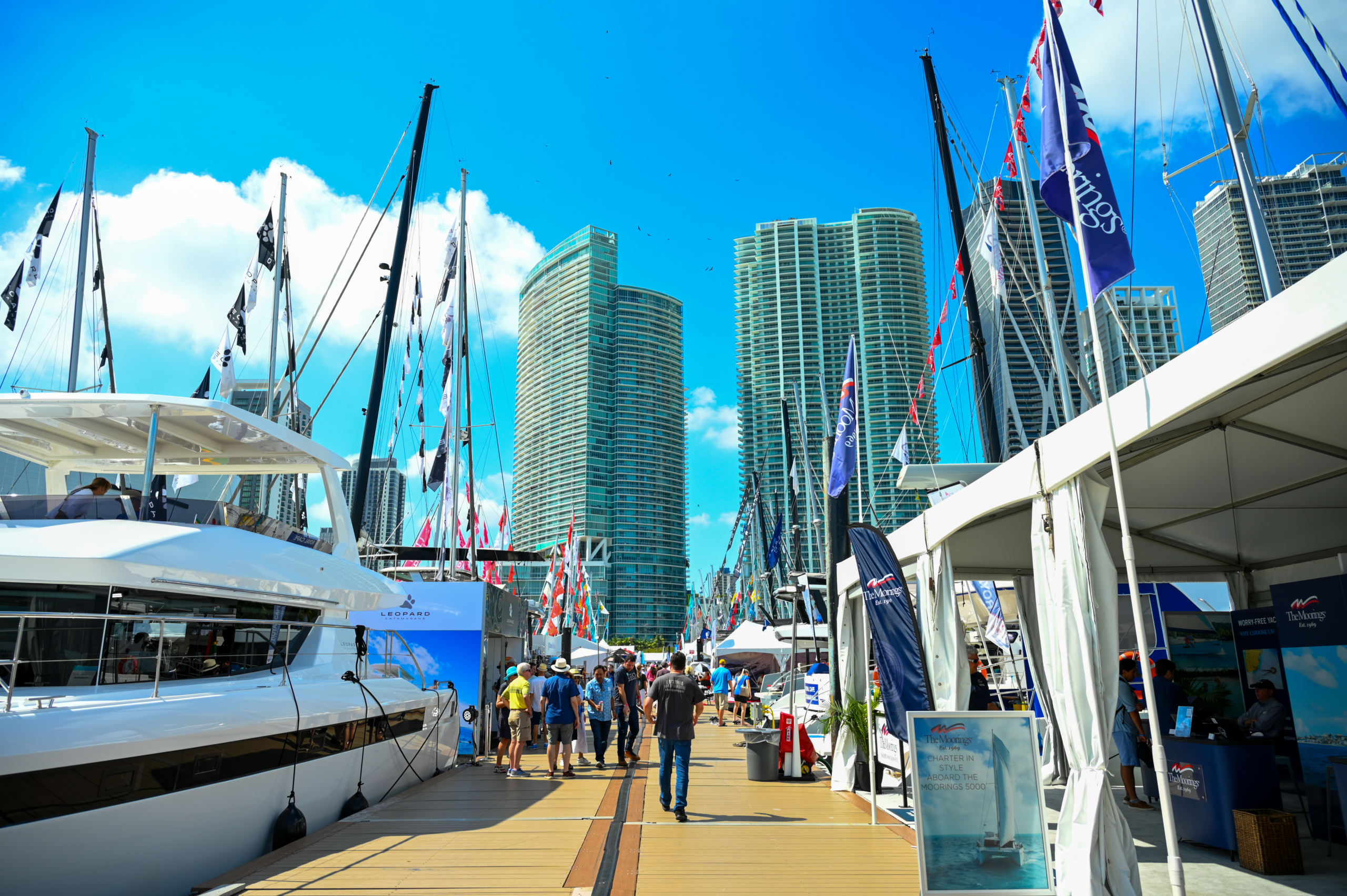 sailboats at miami boat show