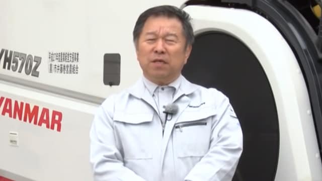 「ヤンマーの農業機械は頑丈で故障知らず」 と組合長の塚本さん。
