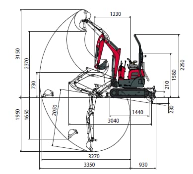 Yanmar ViO10-2A escavatore 2e2bc61bdc33f29614622f4ff8bc626411